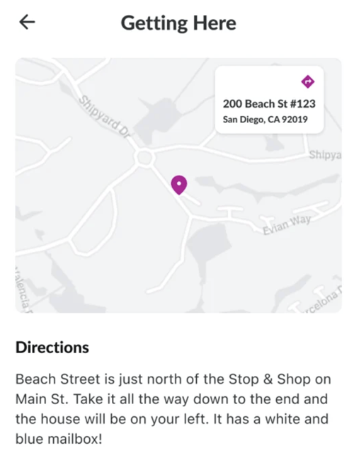Breezeway’s digital guidebook showing directions Source